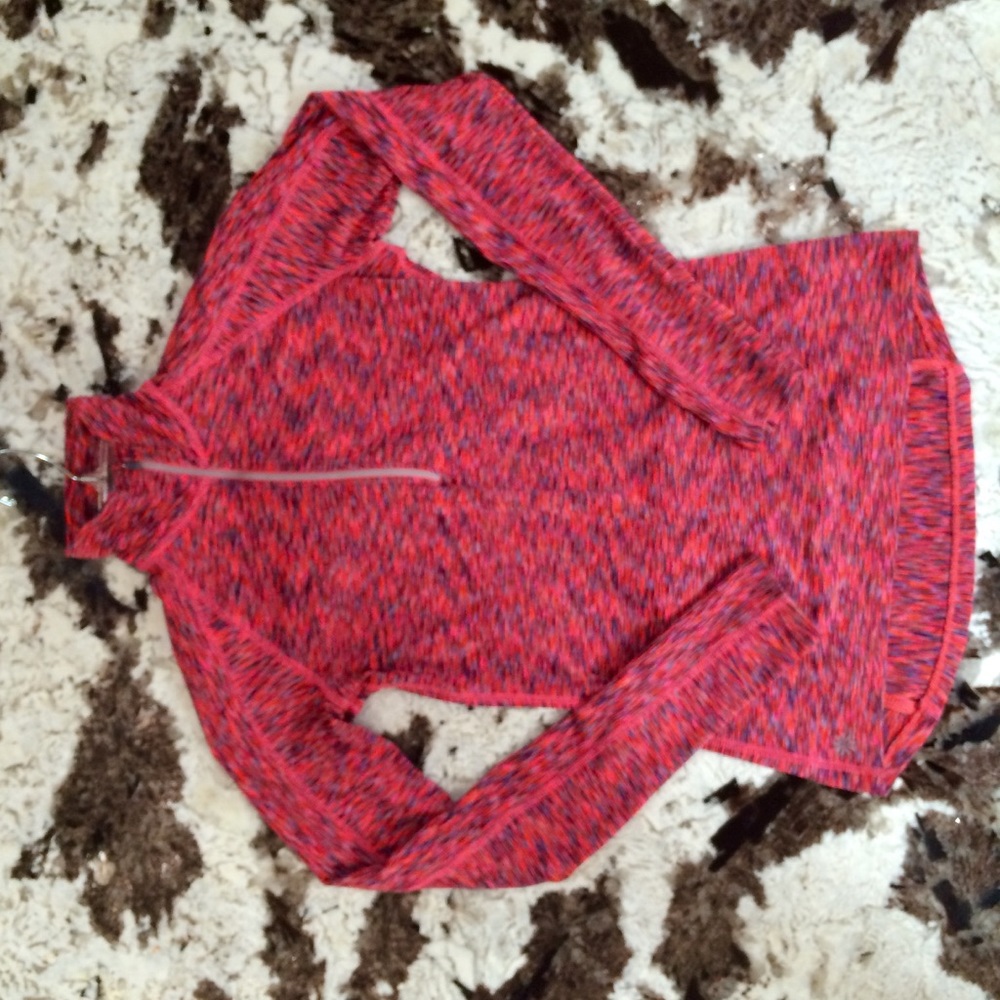 Athleta Pink space-dye 1/4 zip up